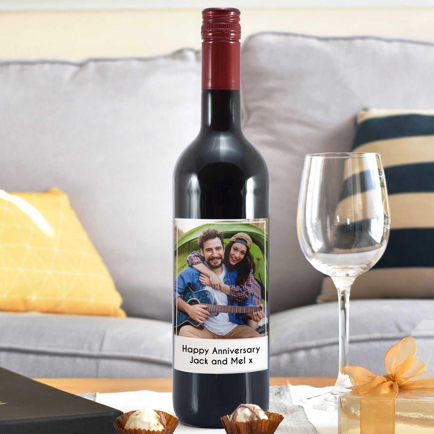 Personalised Photo Upload Red Wine - MK&JD Gifts