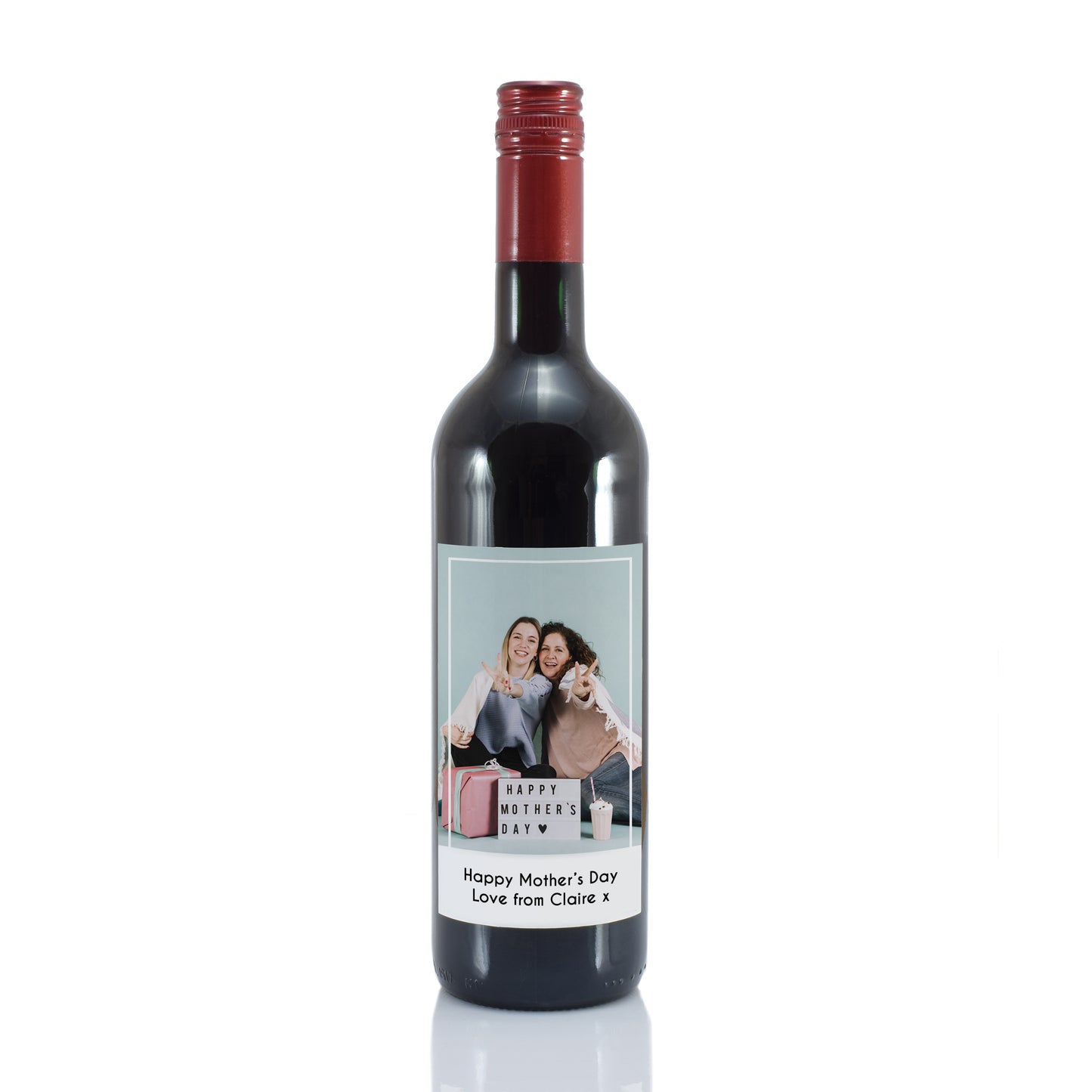 Personalised Photo Upload Red Wine - MK&JD Gifts