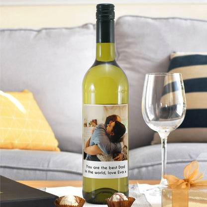 Personalised Photo Upload White Wine - MK&JD Gifts