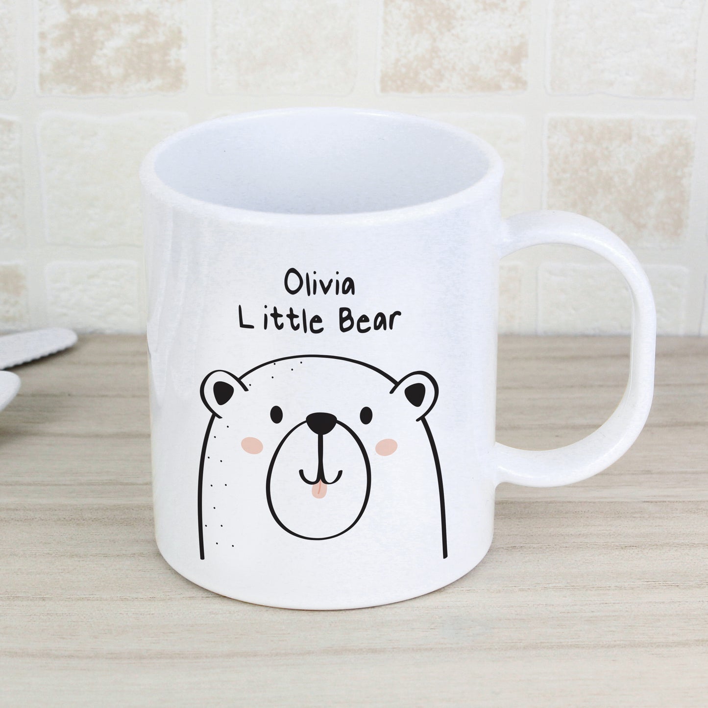 Personalised Little Bear Plastic Mug - MK&JD Gifts