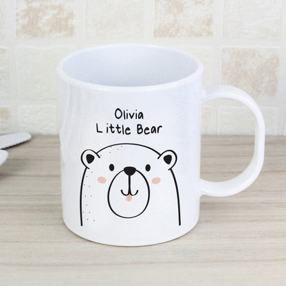 Personalised Little Bear Plastic Mug - MK&JD Gifts