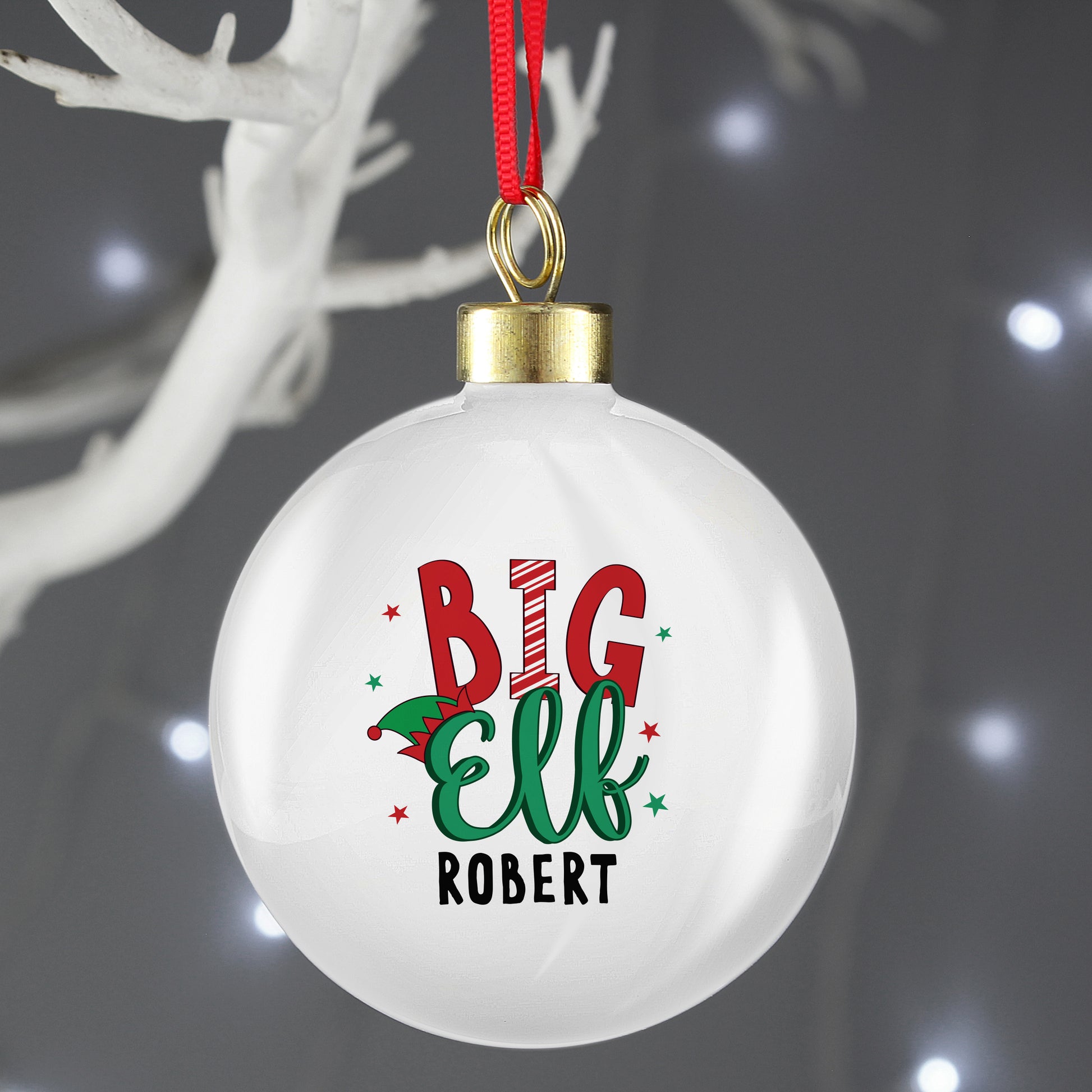 Personalised Big Elf Bauble - MK&JD Gifts