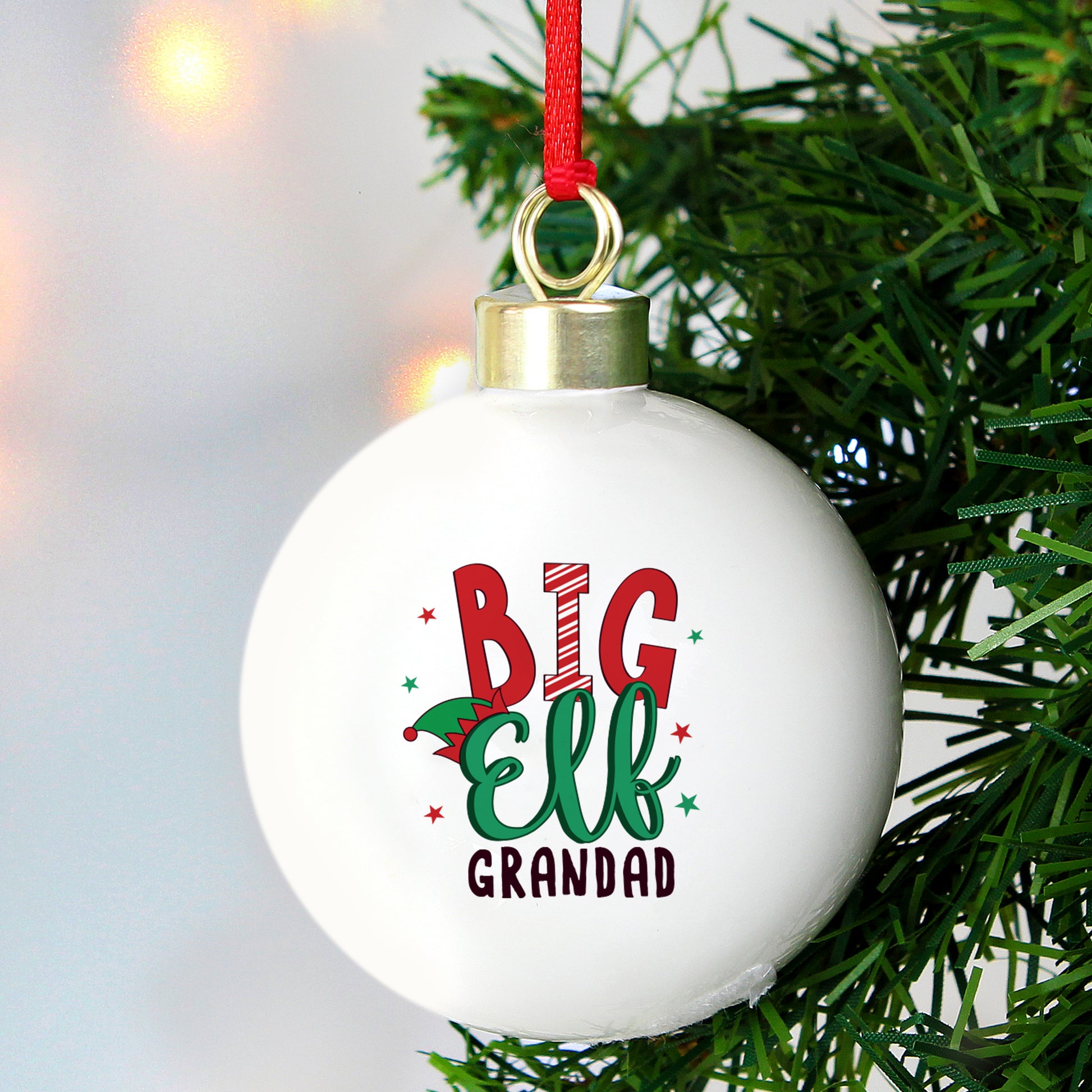 Personalised Big Elf Bauble - MK&JD Gifts