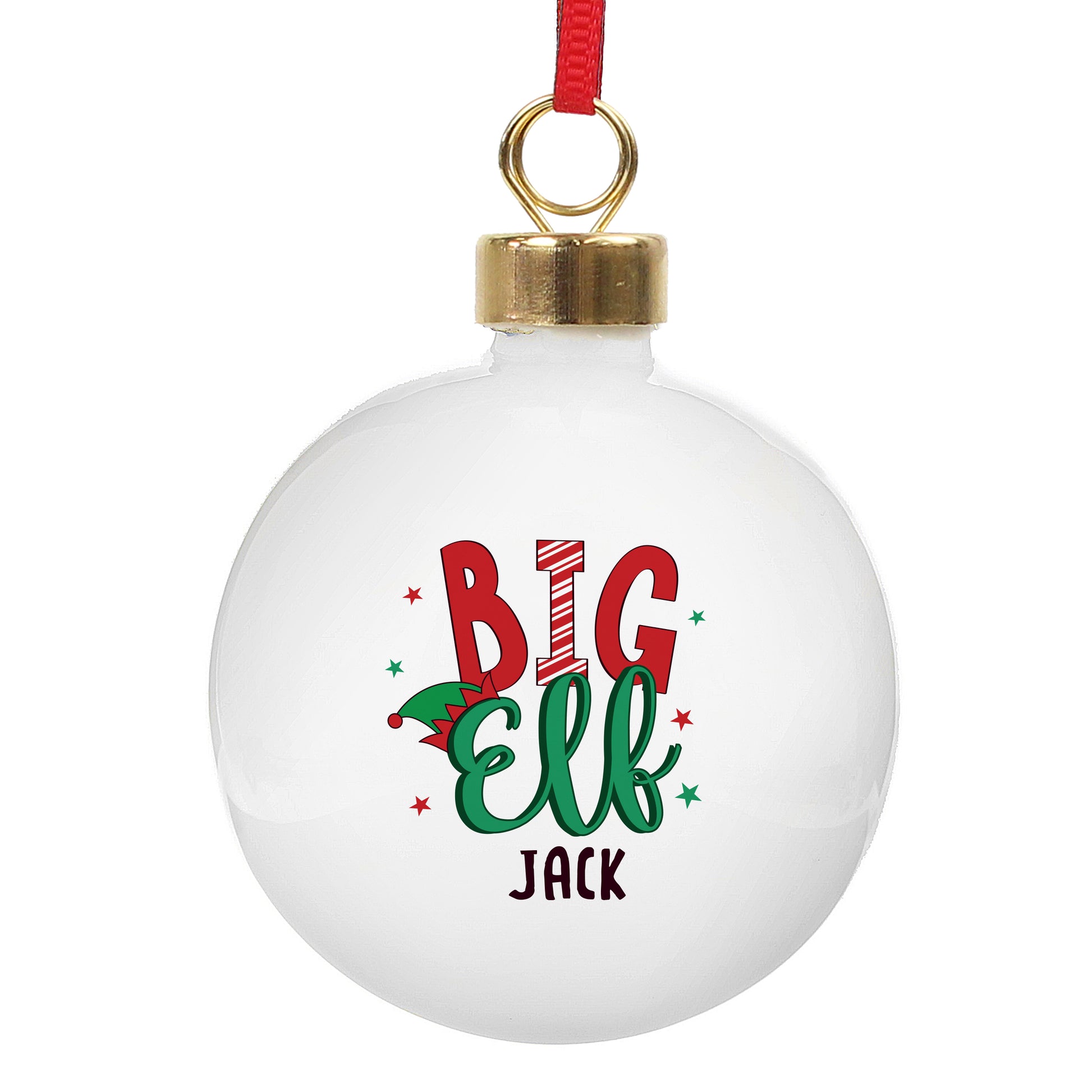 Personalised Big Elf Bauble - MK&JD Gifts