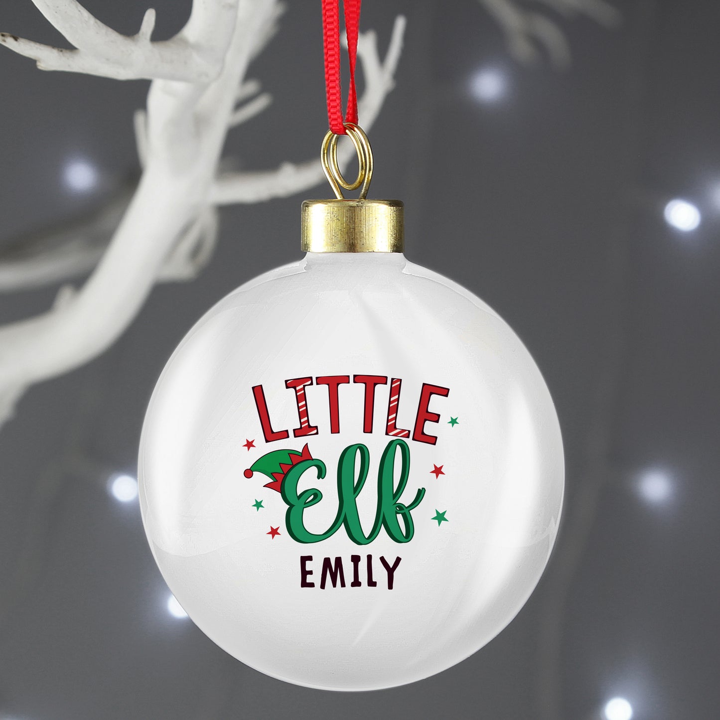 Personalised Little Elf Bauble - MK&JD Gifts