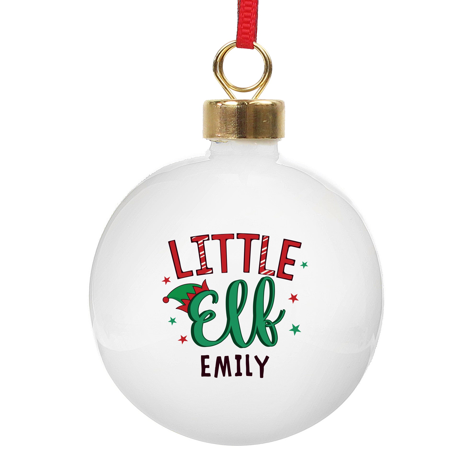 Personalised Little Elf Bauble - MK&JD Gifts