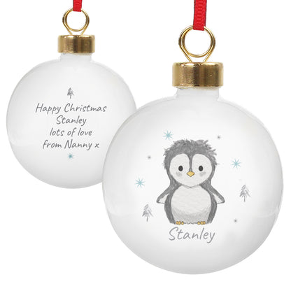 Personalised Pebbles the Penguin Bauble - MK&JD Gifts