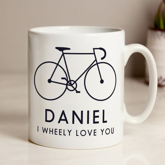 Personalised I Wheely Love You Bike Mug - MK&JD Gifts