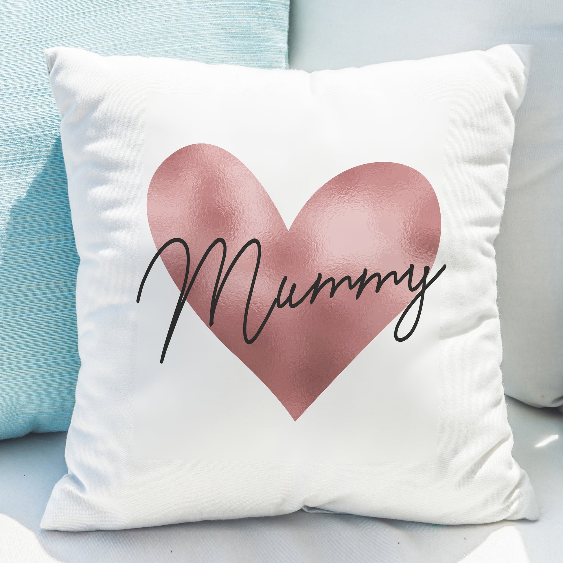 Personalised Name Only Rose Gold Heart Cushion - MK&JD Gifts