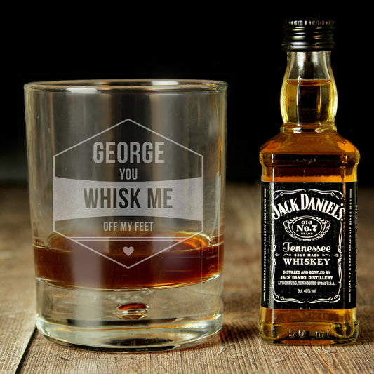 Personalised Whisk Me Off My Feet Whisky Set - MK&JD Gifts