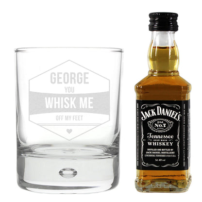 Personalised Whisk Me Off My Feet Whisky Set - MK&JD Gifts