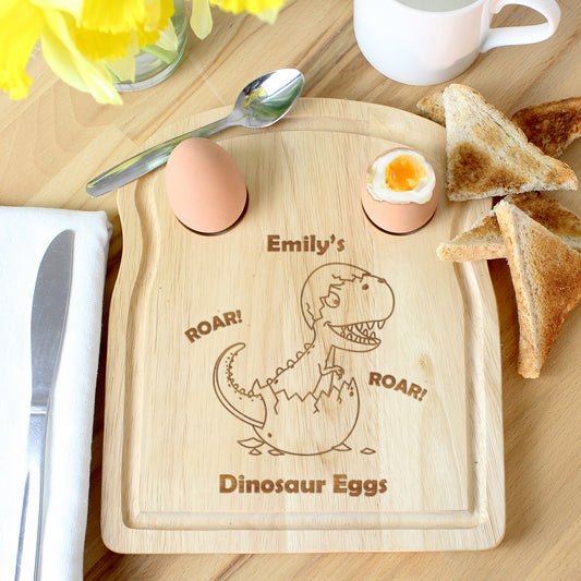 Personalised Dinosaur Egg & Toast Board - MK&JD Gifts