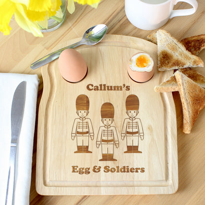 Personalised Soldiers Egg & Toast Board - MK&JD Gifts