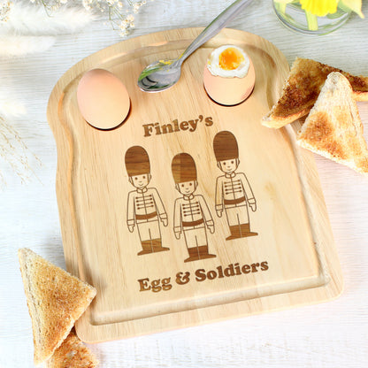 Personalised Soldiers Egg & Toast Board - MK&JD Gifts