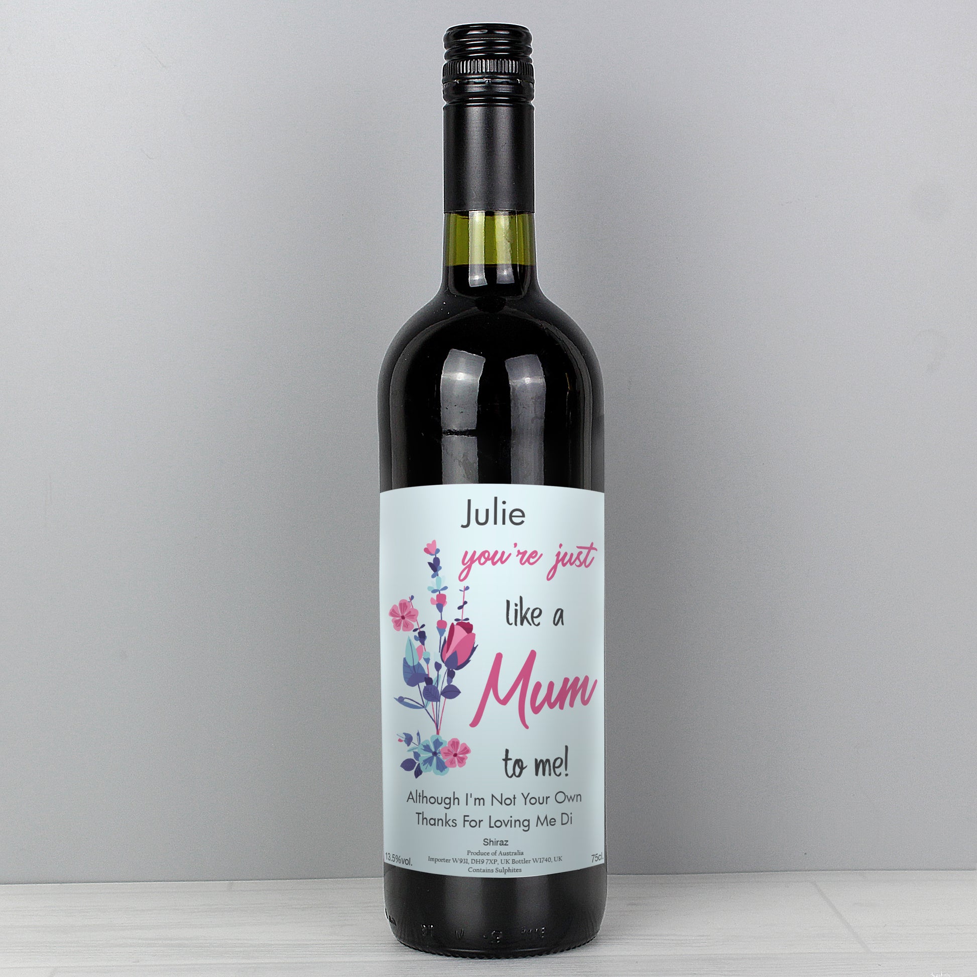 Personalised Just Like A Mum Red Wine - MK&JD Gifts