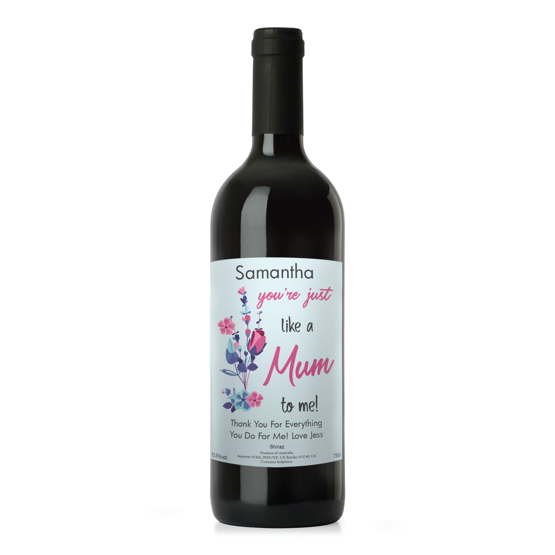 Personalised Just Like A Mum Red Wine - MK&JD Gifts