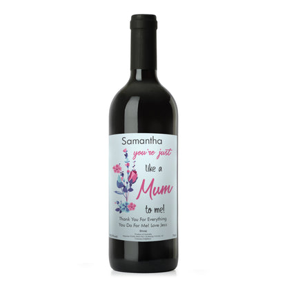 Personalised Just Like A Mum Red Wine - MK&JD Gifts