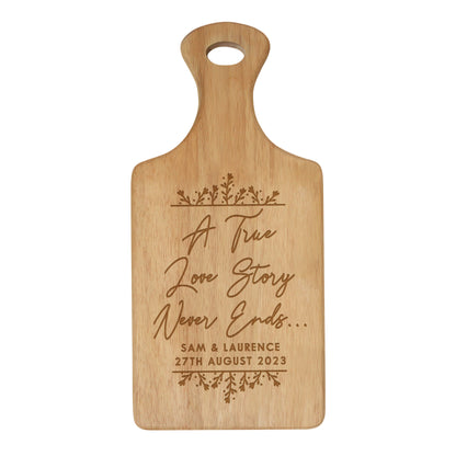 Personalised True Love Story Wooden Paddle Board - MK&JD Gifts