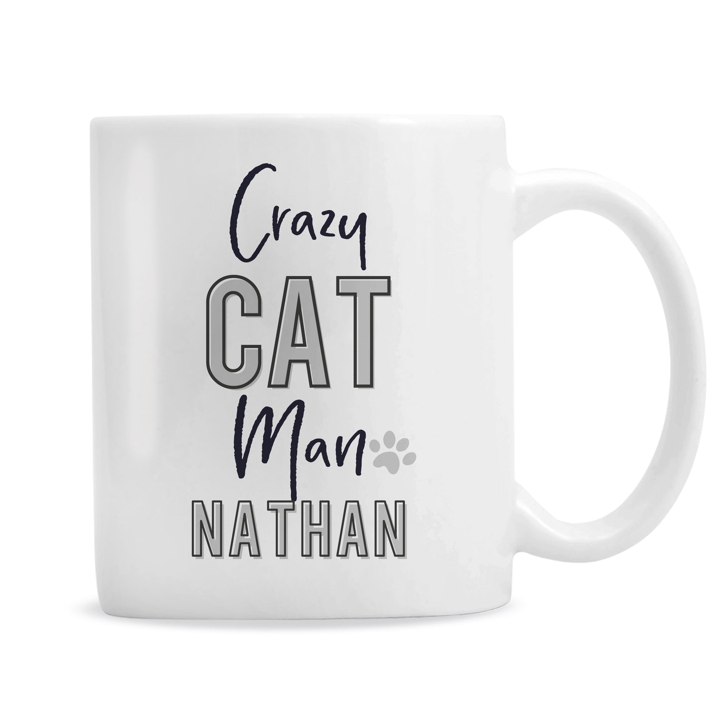 Personalised Crazy Cat Man Mug - MK&JD Gifts
