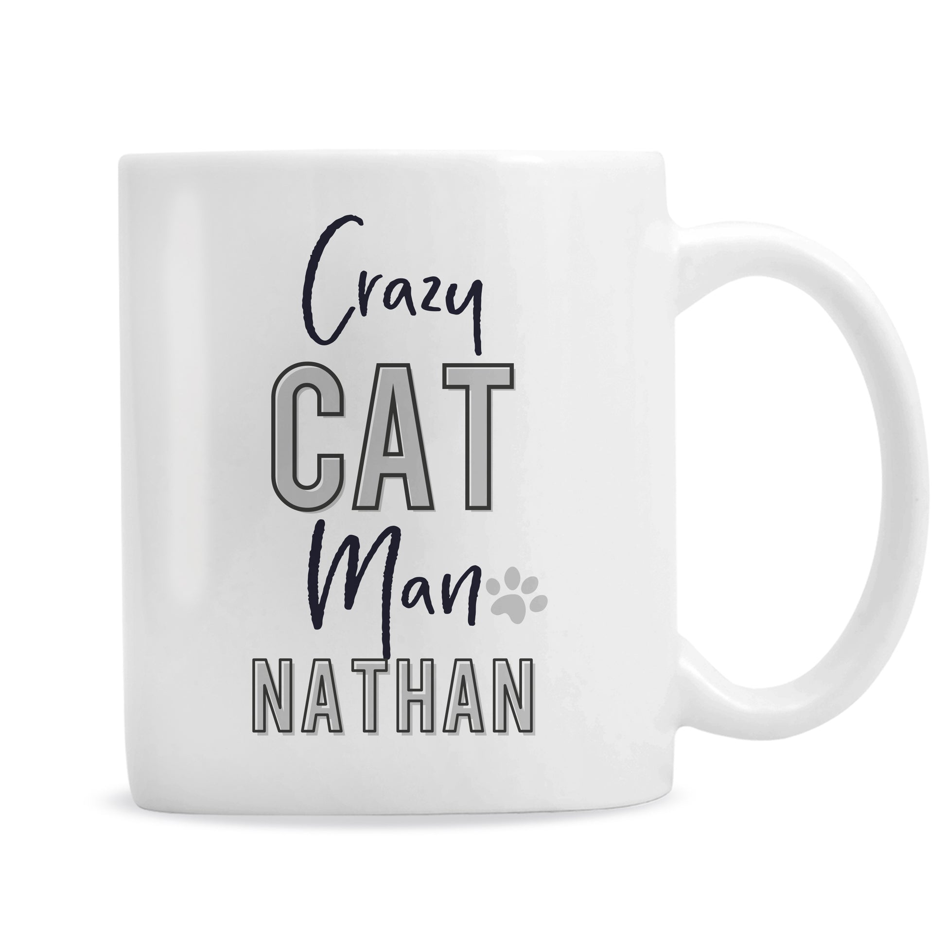 Personalised Crazy Cat Man Mug - MK&JD Gifts