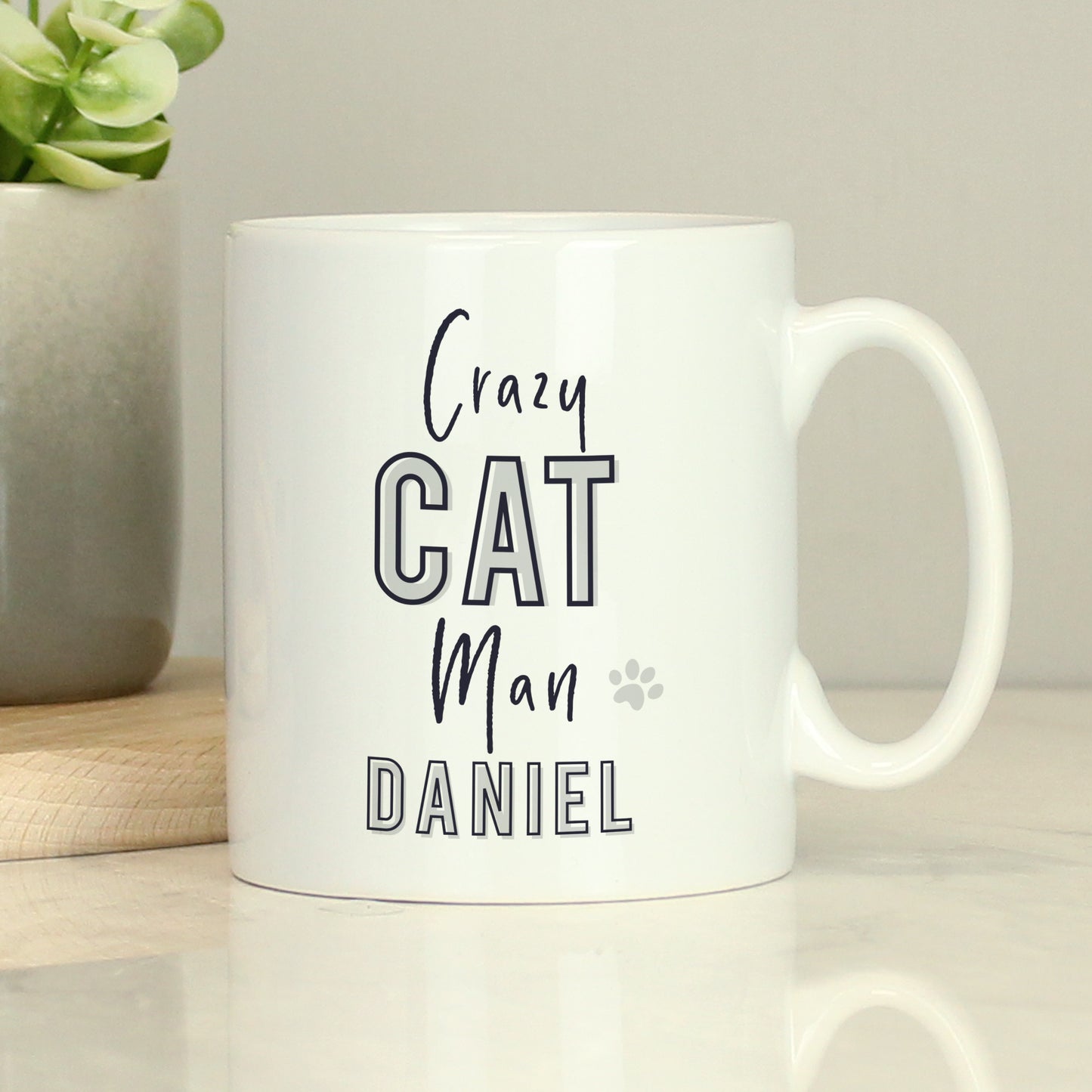 Personalised Crazy Cat Man Mug - MK&JD Gifts