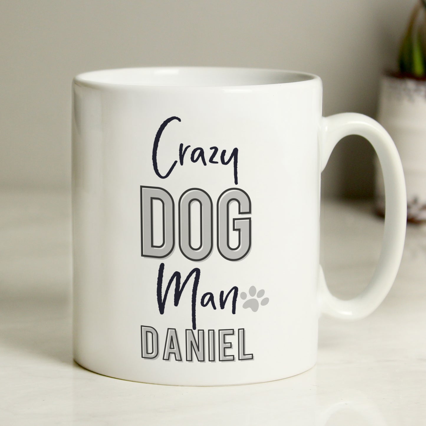 Personalised Crazy Dog Man Mug - MK&JD Gifts