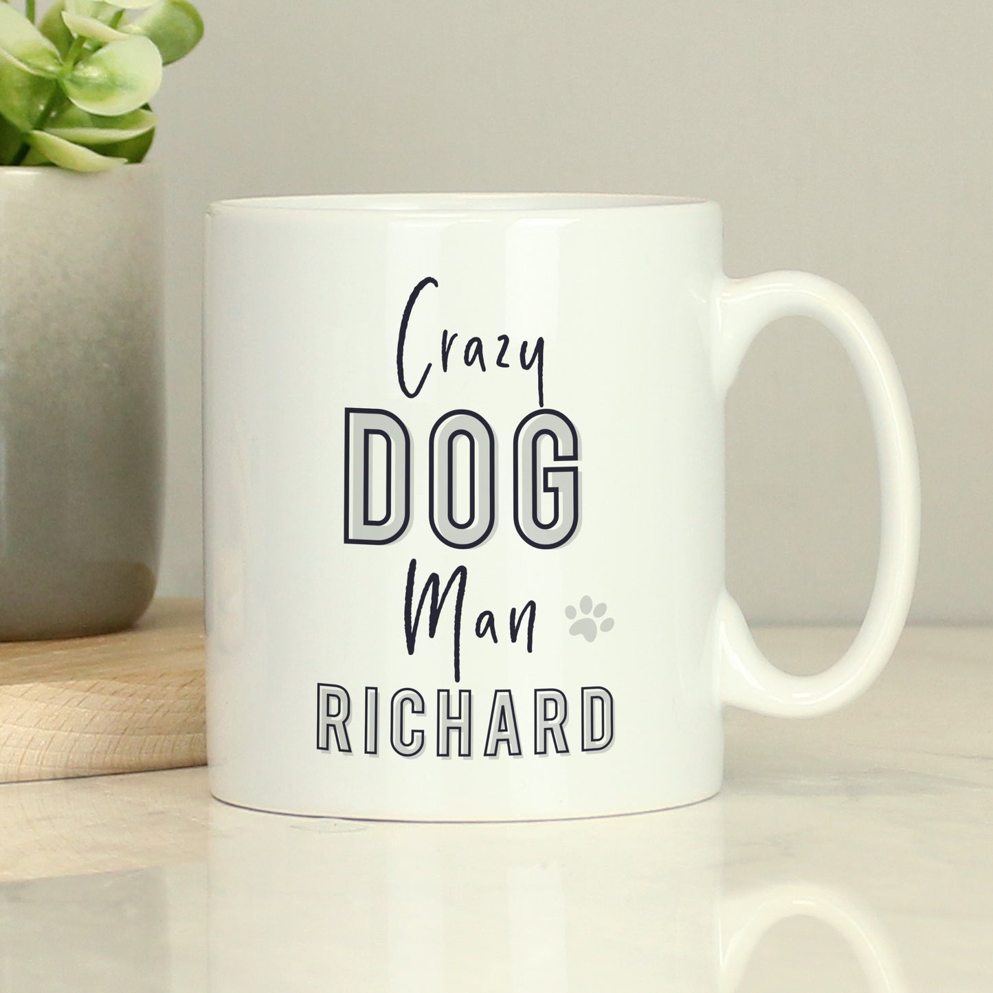 Personalised Crazy Dog Man Mug - MK&JD Gifts