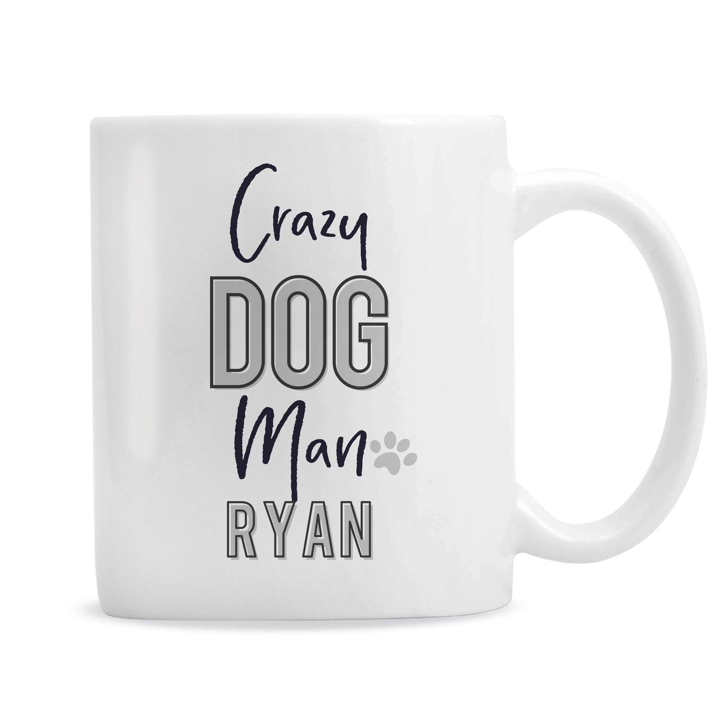 Personalised Crazy Dog Man Mug - MK&JD Gifts