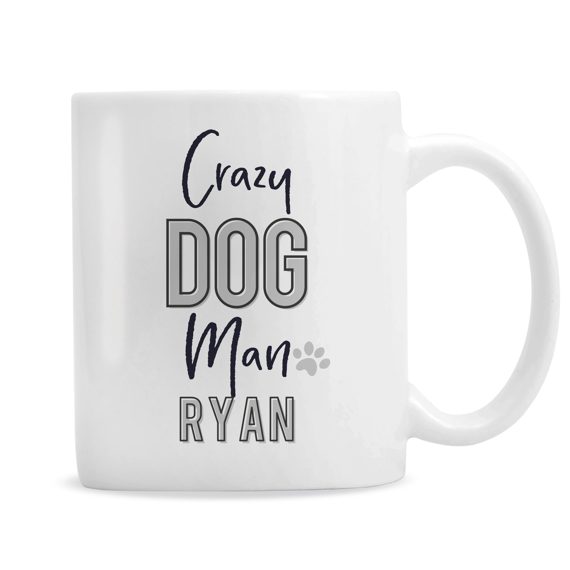 Personalised Crazy Dog Man Mug - MK&JD Gifts