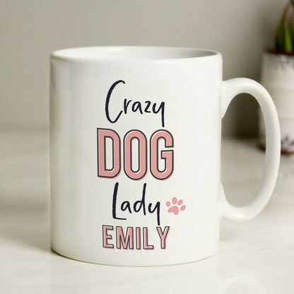 Personalised Crazy Dog Lady Mug - MK&JD Gifts