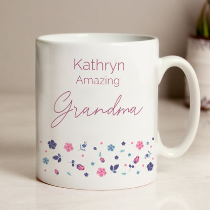 Personalised Amazing Floral Mug