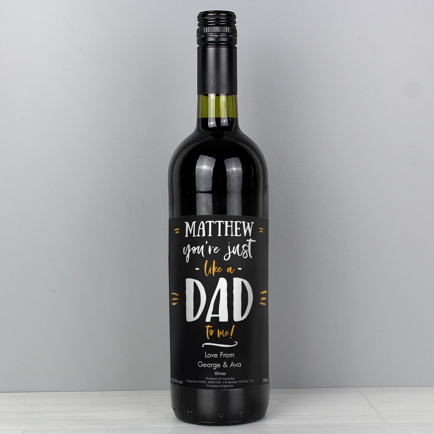 Personalised Like A Dad To Me Red Wine - MK&JD Gifts