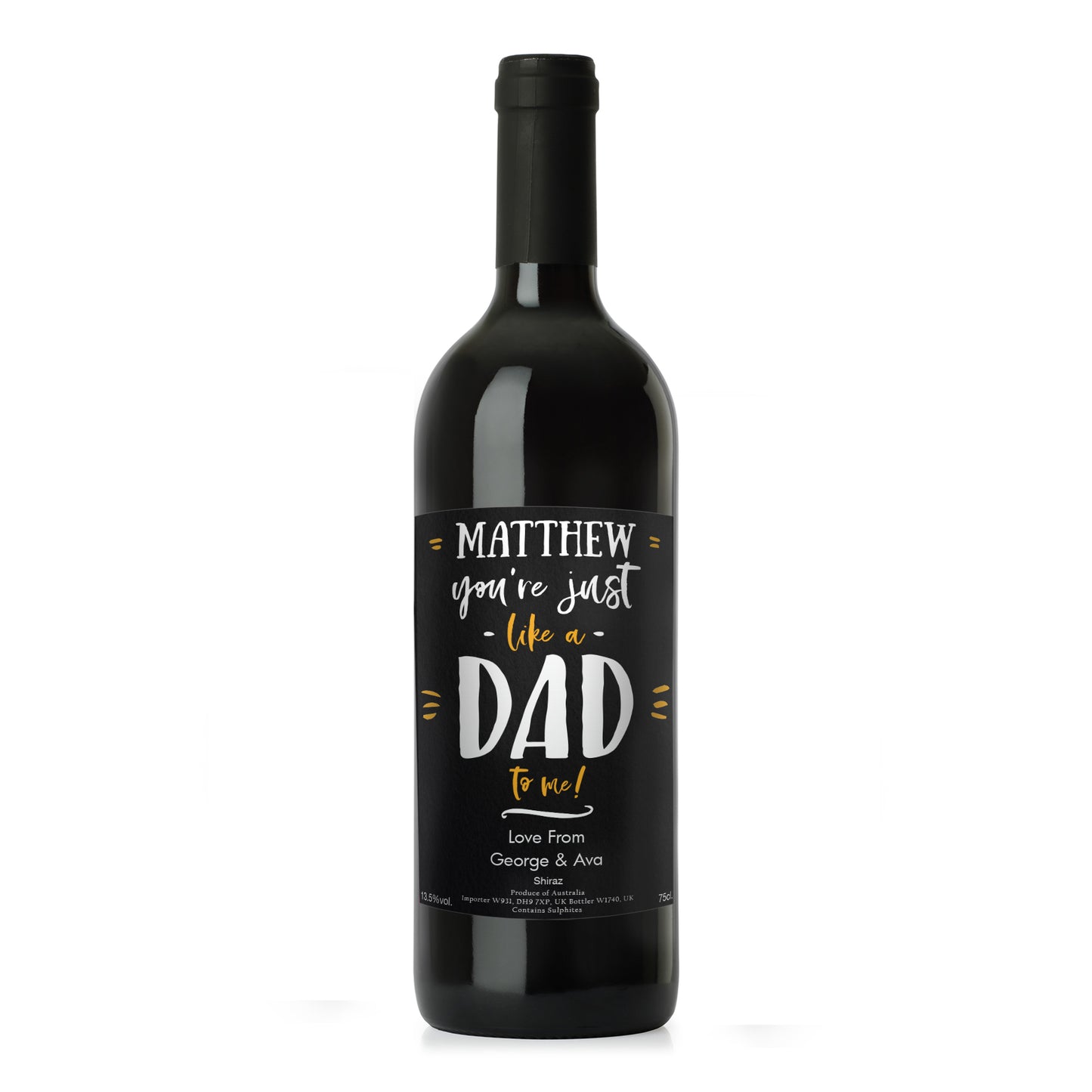 Personalised Like A Dad To Me Red Wine - MK&JD Gifts