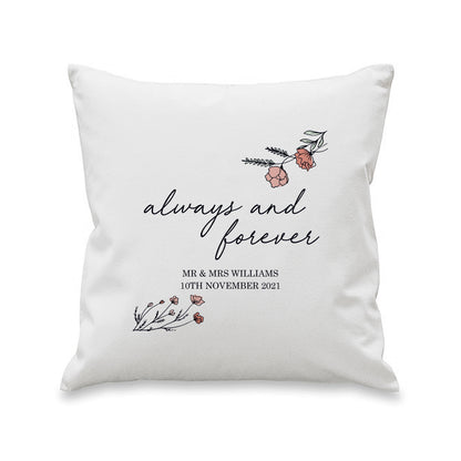 Personalised Always and Forever Cushion - MK&JD Gifts