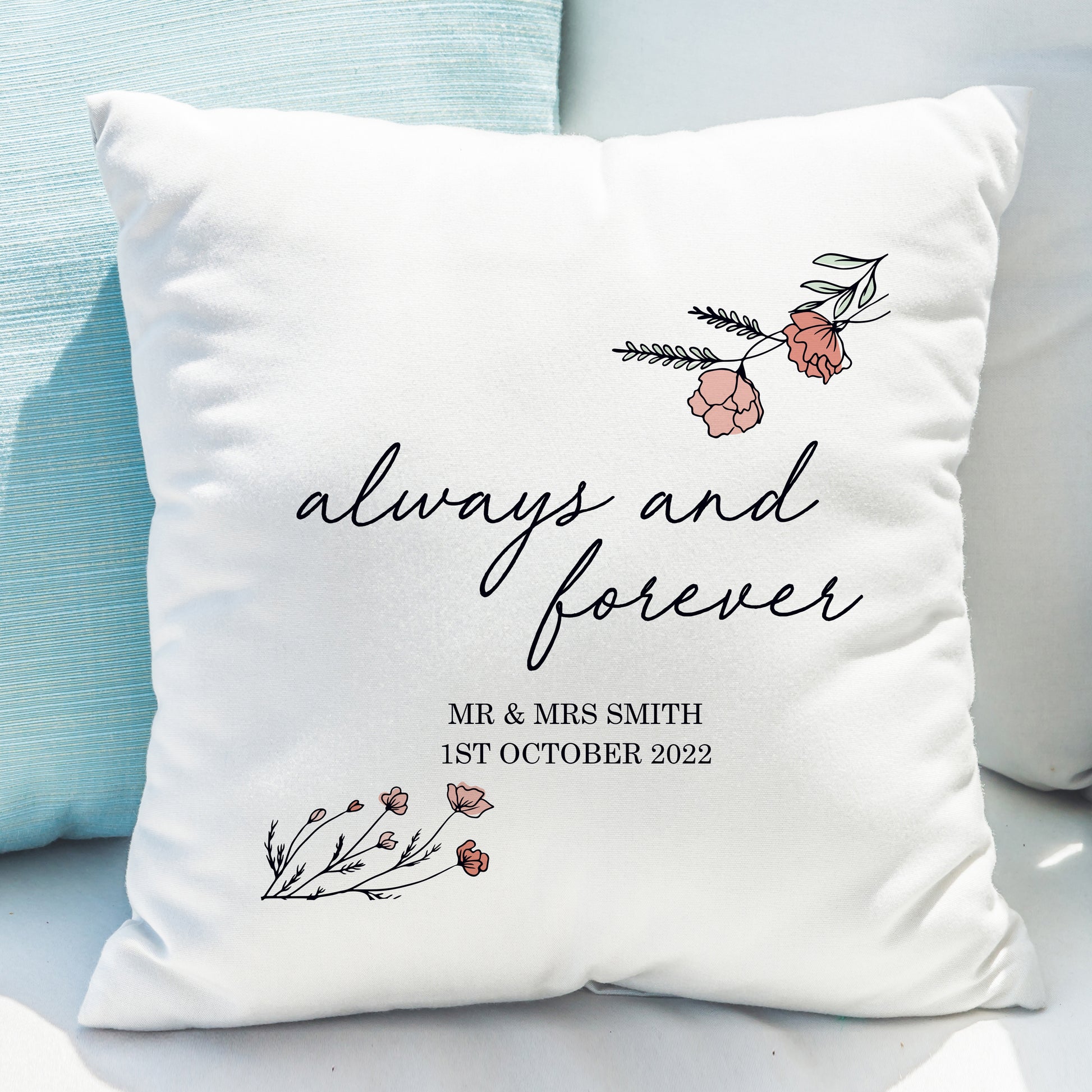 Personalised Always and Forever Cushion - MK&JD Gifts