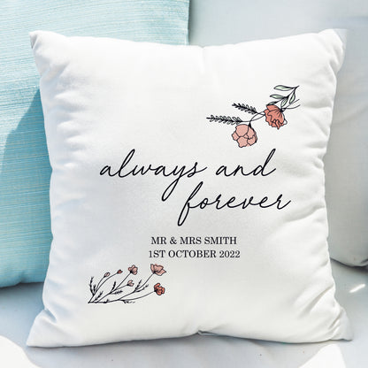 Personalised Always and Forever Cushion - MK&JD Gifts