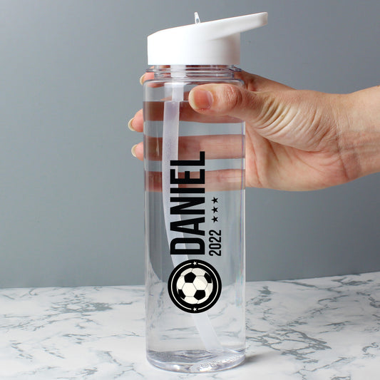 Personalised Football Badge Water Bottle - MK&JD Gifts