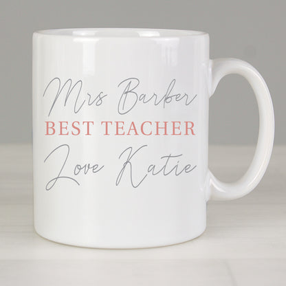 Personalised Grey & Blush Mug - MK&JD Gifts