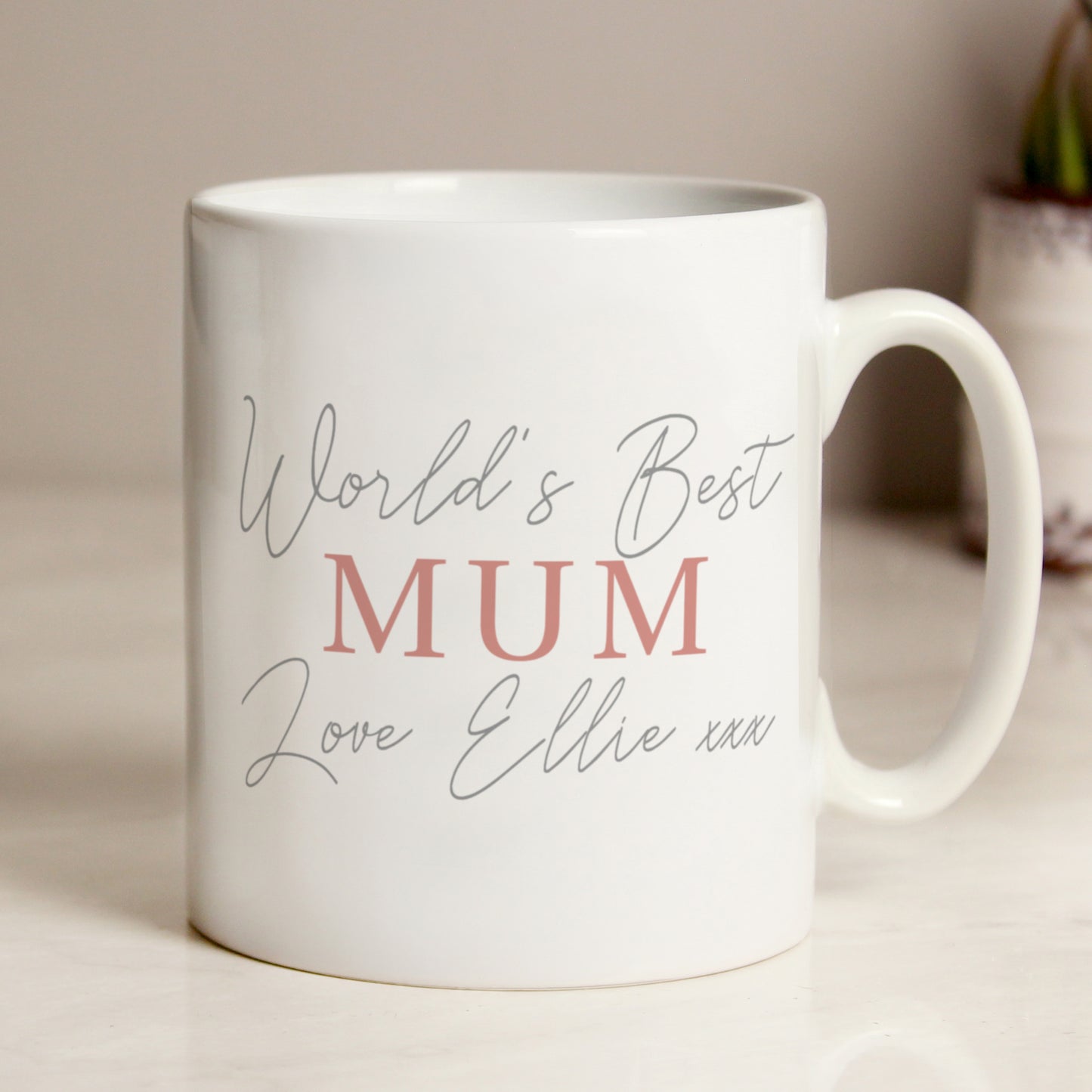 Personalised Grey & Blush Mug - MK&JD Gifts