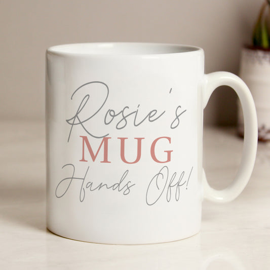 Personalised Grey & Blush Mug - MK&JD Gifts
