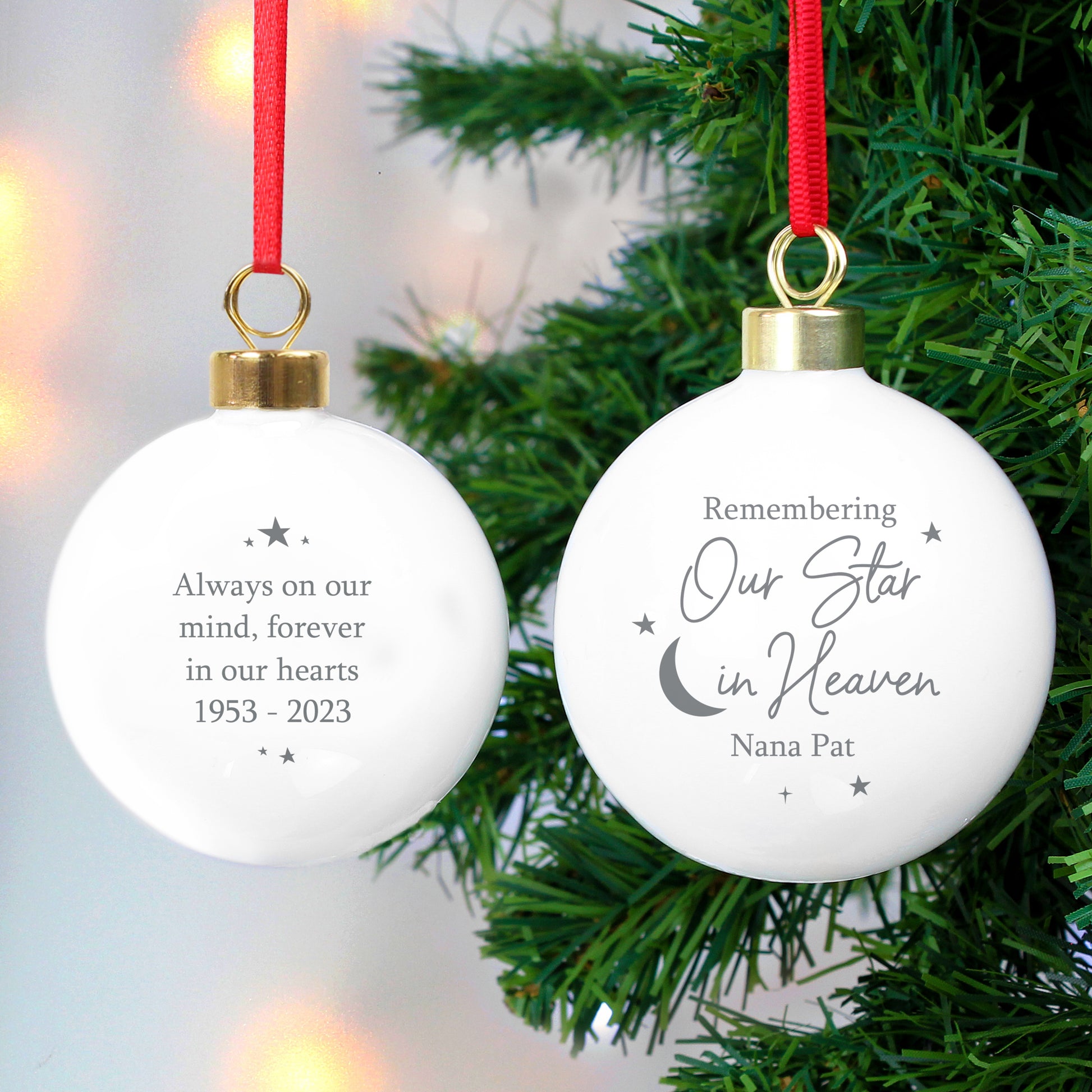 Personalised Our Star in Heaven Bauble - MK&JD Gifts