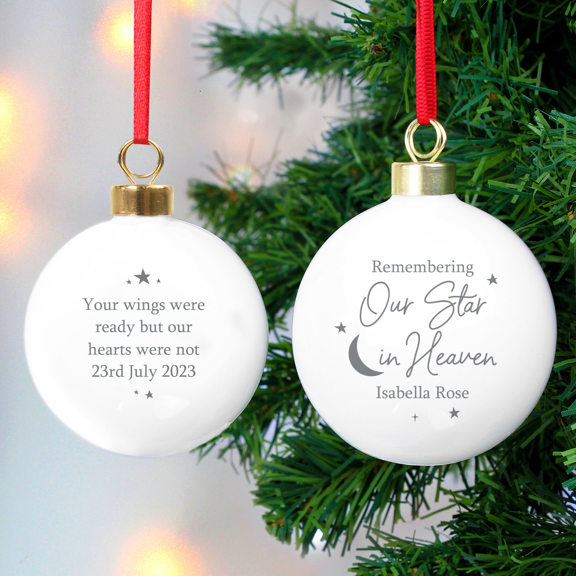 Personalised Our Star in Heaven Bauble - MK&JD Gifts