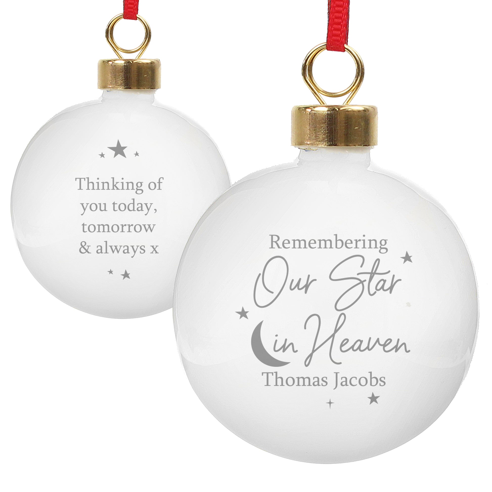 Personalised Our Star in Heaven Bauble - MK&JD Gifts