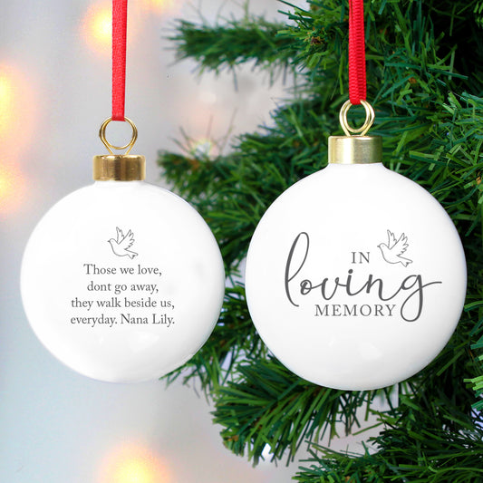 Personalised In Loving Memory Bauble - MK&JD Gifts