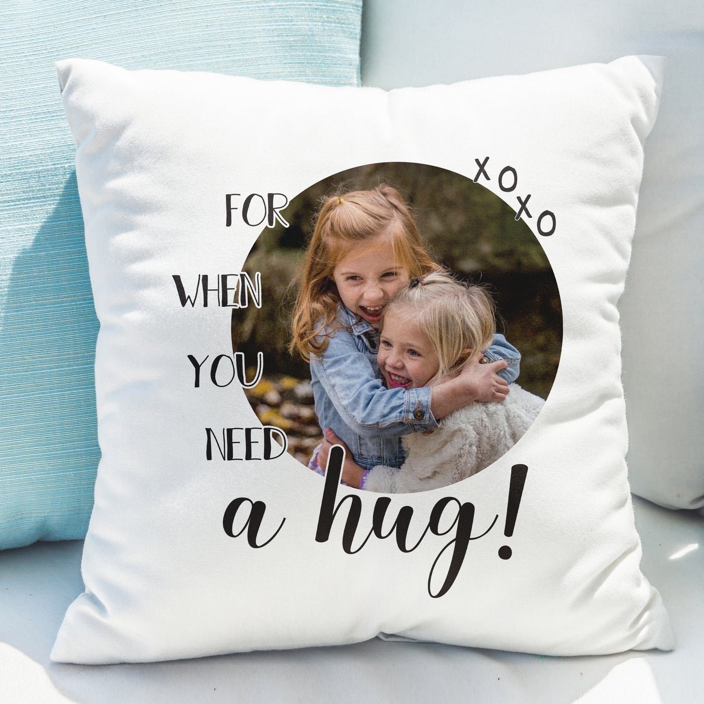 Personalised Need A Hug Photo Upload Cushion - MK&JD Gifts