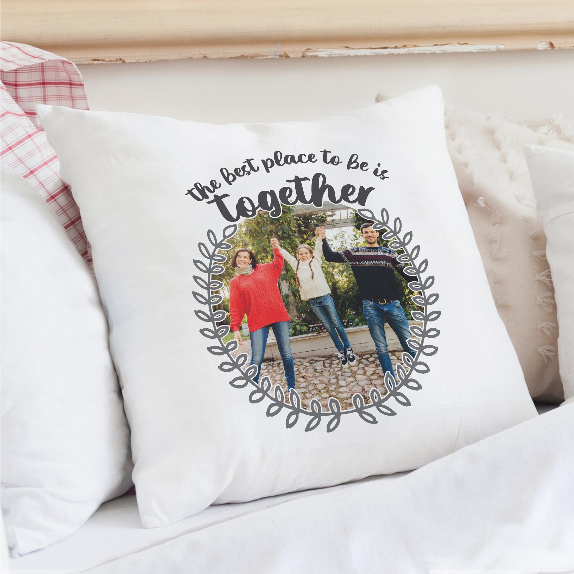 Personalised Better Together Photo Upload Cushion - MK&JD Gifts