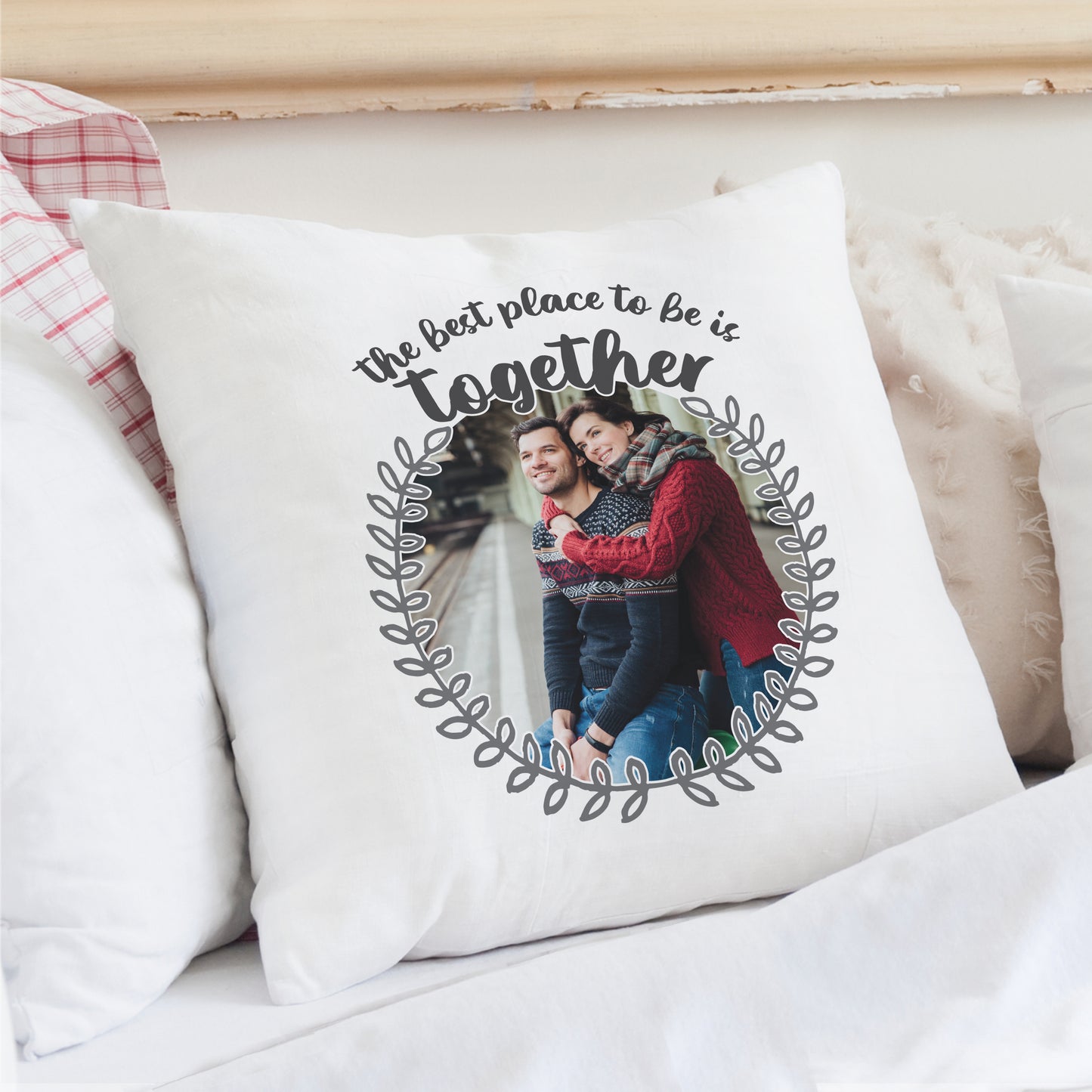 Personalised Better Together Photo Upload Cushion - MK&JD Gifts