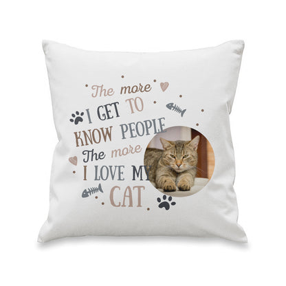 Personalised I Love My Cat Photo Upload Cushion - MK&JD Gifts