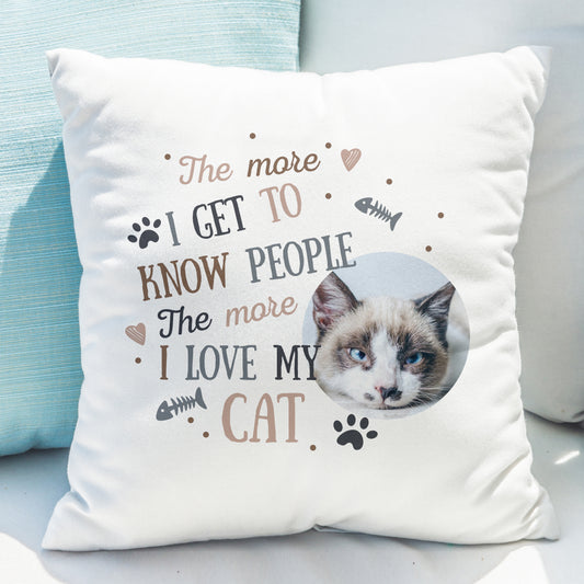 Personalised I Love My Cat Photo Upload Cushion - MK&JD Gifts