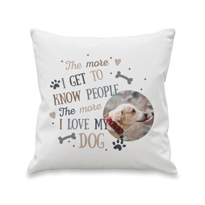 Personalised I Love My Dog Photo Upload Cushion - MK&JD Gifts